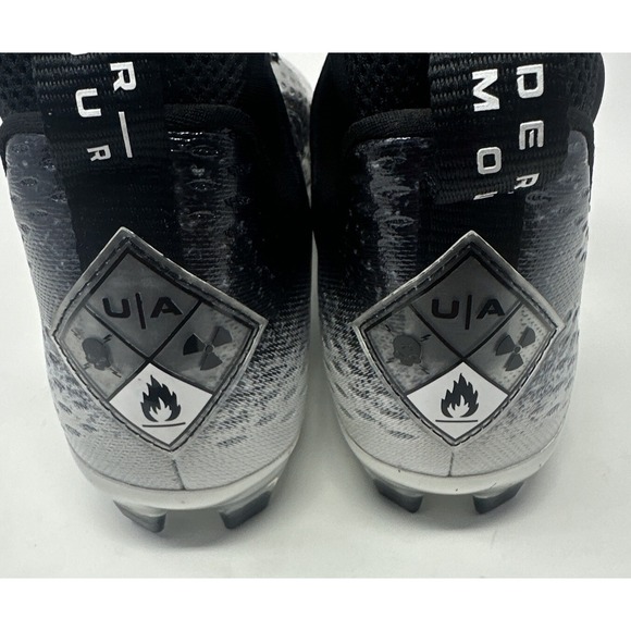 Under Armour Football Cleats Mens Size 13 Spotlight Lux 2.0 Black White - Picture 4 of 16